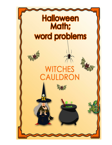 Halloween math lesson - word problem investigation