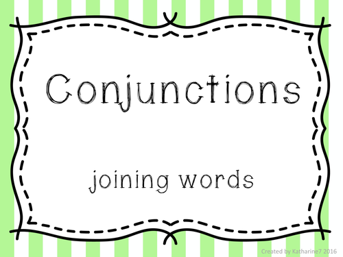Conjunctions display poster