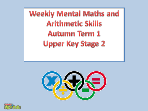 Key Stage 2/KS2 Weekly Mental Maths and Arithmetic Paper Skills