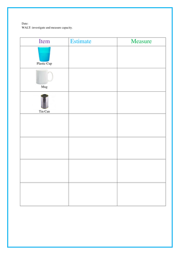 Twinkl length worksheet image