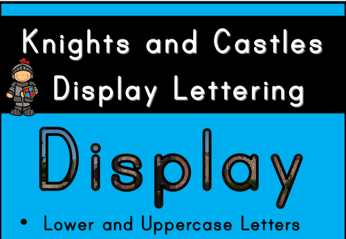 Knights and Castles Display Themed Lettering