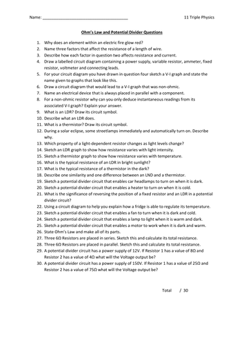 Potential Dividers 30 Question Homework Task or Consolidation Activity