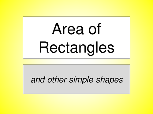 Maths KS2 or above.  Simple Area - ten questions in multiple choice quiz for checking learning