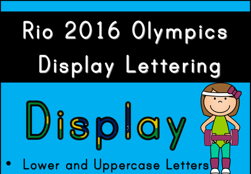 Rio Themed Display Lettering