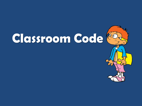 Start of Year 'Classroom Code' - Set of Rules for New Classes at Secondary School
