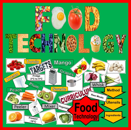 FOOD TECHNOLOGY DISPLAY - TEACHING RESOURCES LABELS FRUIT VEG HEALTHY EATING