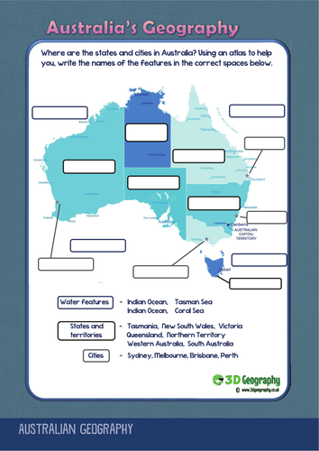 Australian geography activities | Teaching Resources