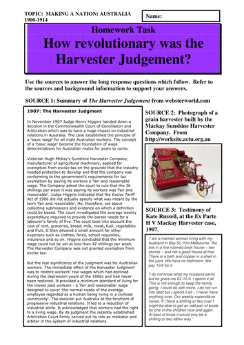 How revolutionary was the Harvester Judgement?