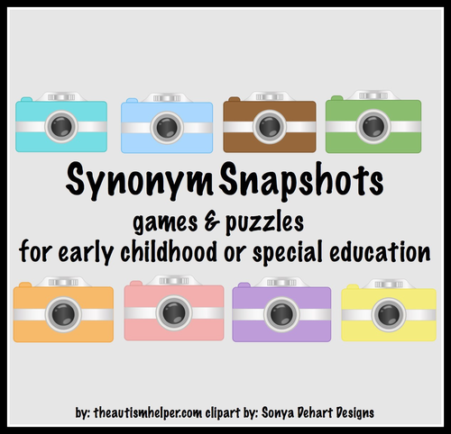 Synonym Snapshots! Games and Puzzles for Special Education