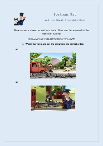 Video lesson- Postman Pat and the Great Greendale Race