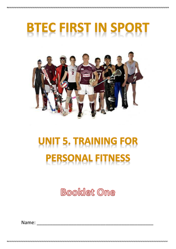 BTEC Sport Level 2 - Unit 5 Work Booklet