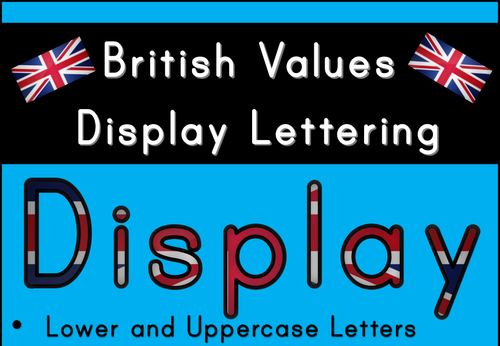 British Values Display Lettering