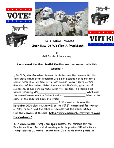 Election Process: A Webquest/Extension Activities