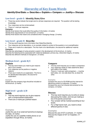 GO61 & GO63  How to answer exam questions