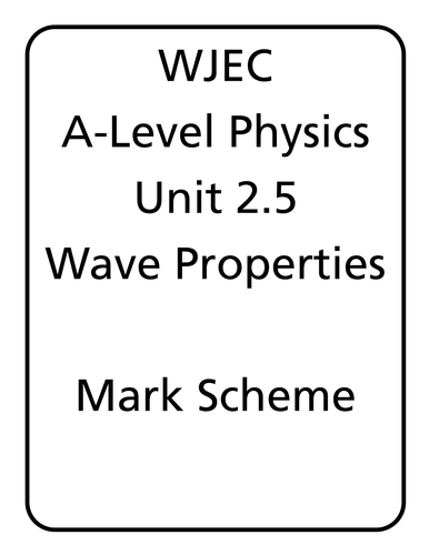 WJEC A Level Physics unit 2.5 - Wave Properties
