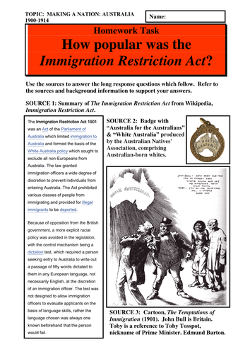 How popular was the Immigration Restriction Act?