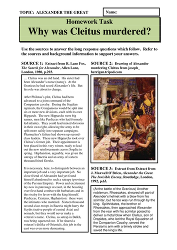 Why was Cleitus murdered?