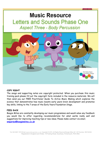 Clap Clap Clap  Song Pack - Action Song To Support Aspect 3, Letters and Sounds Phase One