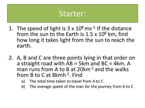 SUVAT Uniform acceleration formula