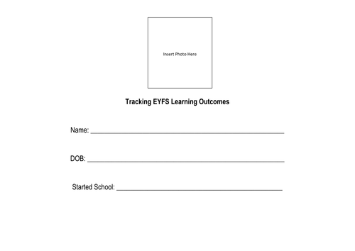 Tracking EYFS Learning Outocmes  22months - Exceeding