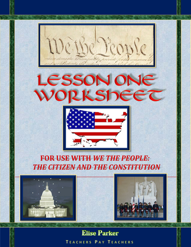 We the People: The Citizen and the Constitution Lesson 1 Worksheet / Test