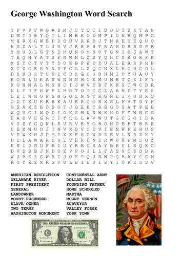 George Washington Word Search