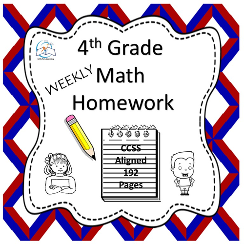 4th grade math homework 4th grade spiral math review worksheets teaching resources