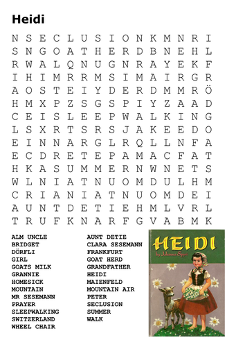 Heidi Word Search