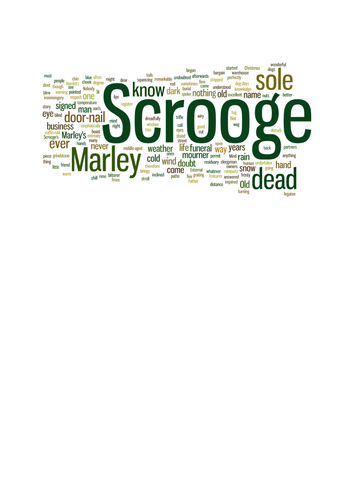 Christmas Carol wordle for start of chapter one