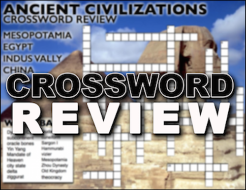 Ancient River Civilizations Crossword Puzzle Review Teaching Resources
