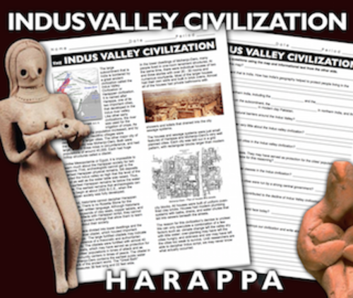 Indus Valley/Harappa Civilization Informational Text Worksheet
