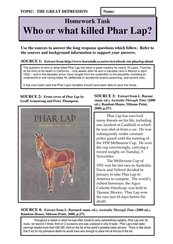 Who or what killed Phar Lap?