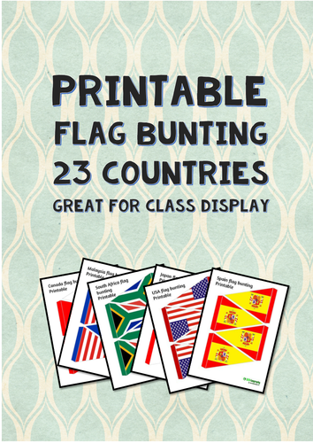 Printable flag bunting