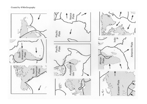 Plate tectonics jig saw