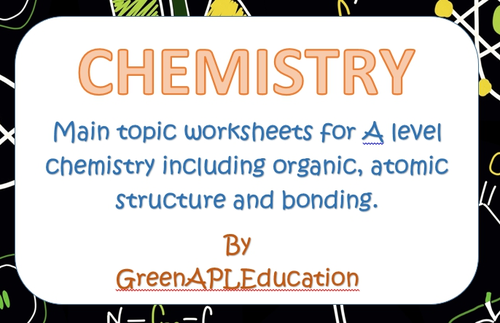 Chemistry: Back to school A Level Year 1