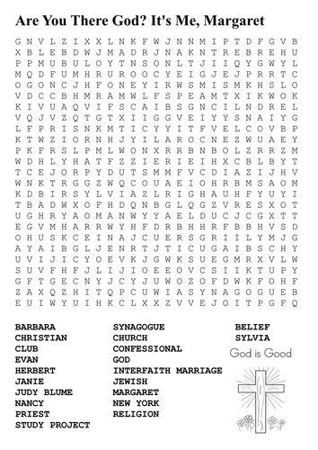 Are You There God? It's Me, Margaret Word Search