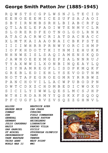 General George Smith Patton Jnr Word Search