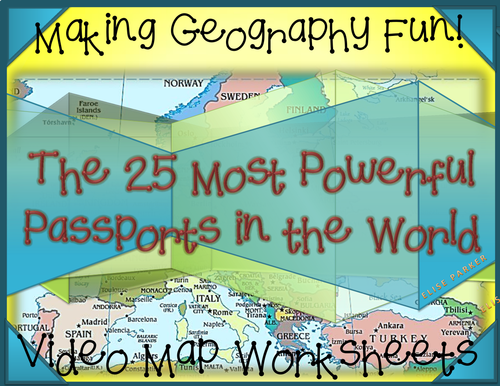 Fun Geography Activities Geography Video Worksheets Passports 