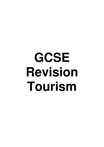 GCSE Revision Tourism Booklet