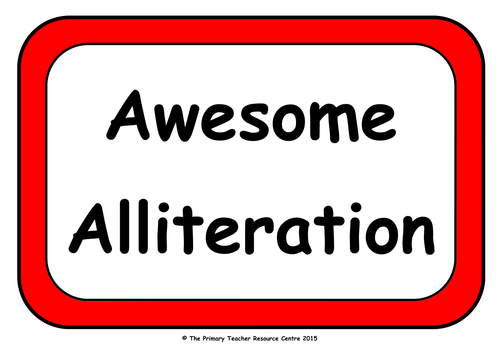 Alliteration Display Poster Pack