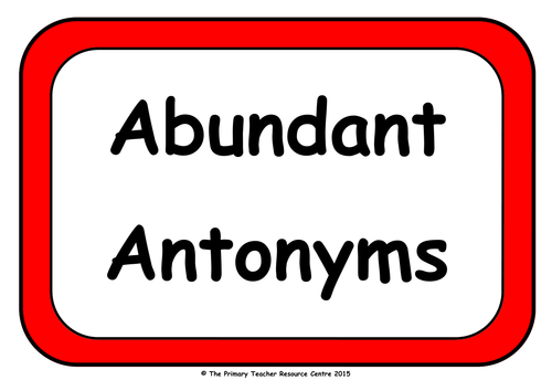 Antonym Display Poster Pack