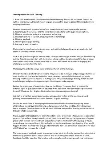 Amazing teachers, great lessons training session