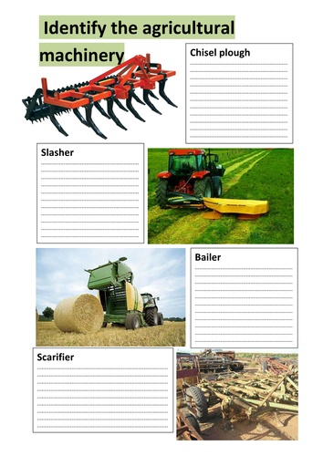 Identify the agricultural machinery