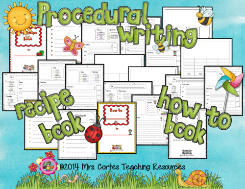 Procedural Writing - Recipe and How to Books
