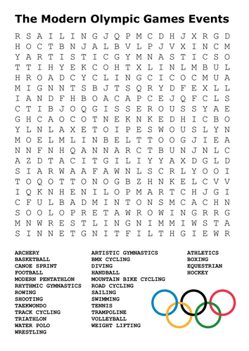 Olympic Games Elementary Word Search - vrogue.co