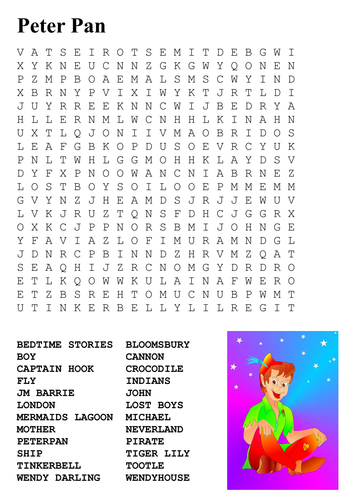 Peter Pan Word Search