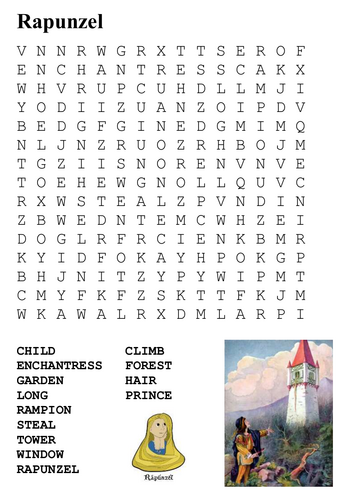 Rapunzel Word Search