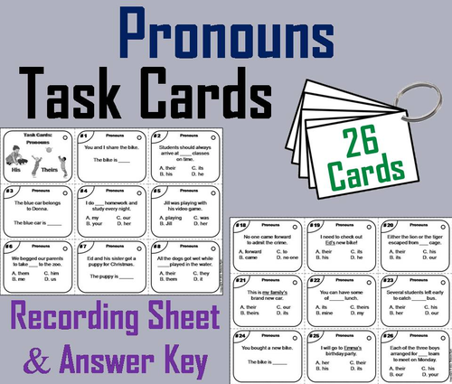 Pronouns Task Cards