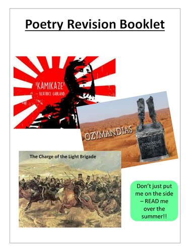 COMPLETE REVISION BOOKLET FOR AQA POWER AND CONFLICT POEMS NEW GCSE
