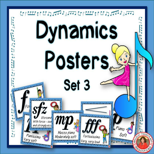 Music Classroom Decor: Set Dynamics Posters Set 3